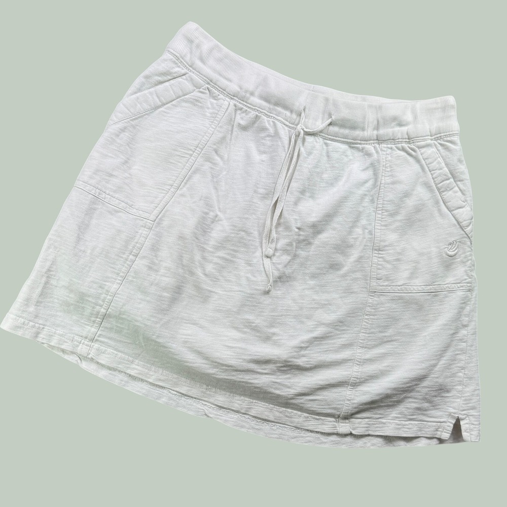 GVS Caroline Cotton Skort Womens M White Athletic Casual Hiking Drawstring Mini